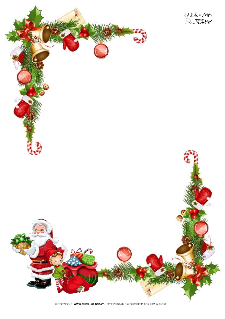 Free printable Christmas paper letter to Santa template 9